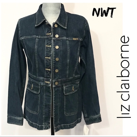 Liz Claiborne Jackets & Blazers - 🎁 SALE NWT Liz Claiborne denim jean jacket Medium